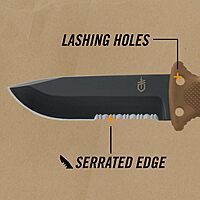 Gerber Gear LMF II Infantry Fixed-Blade Knife with MOLLE-Compatible Sheath