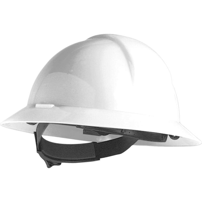 Honeywell 'Everest'' - Full Brim Hard hat with Accessory Slots, HDPE Shell, Foam Liner, 6 Point Nylon Suspension