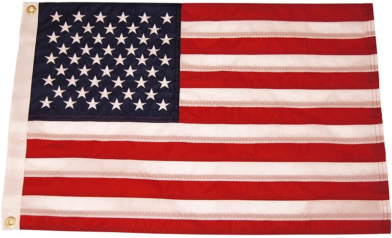 Taylor Made Sewn American Flag for Boats, 16" x 24", Marine-Grade Nylon, Fade Resistant, Brass Grommets