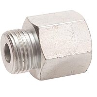 Alemite 305859 Adapter, 1/8" Female NPTF x 7/16-27 NS-2(m),Silver