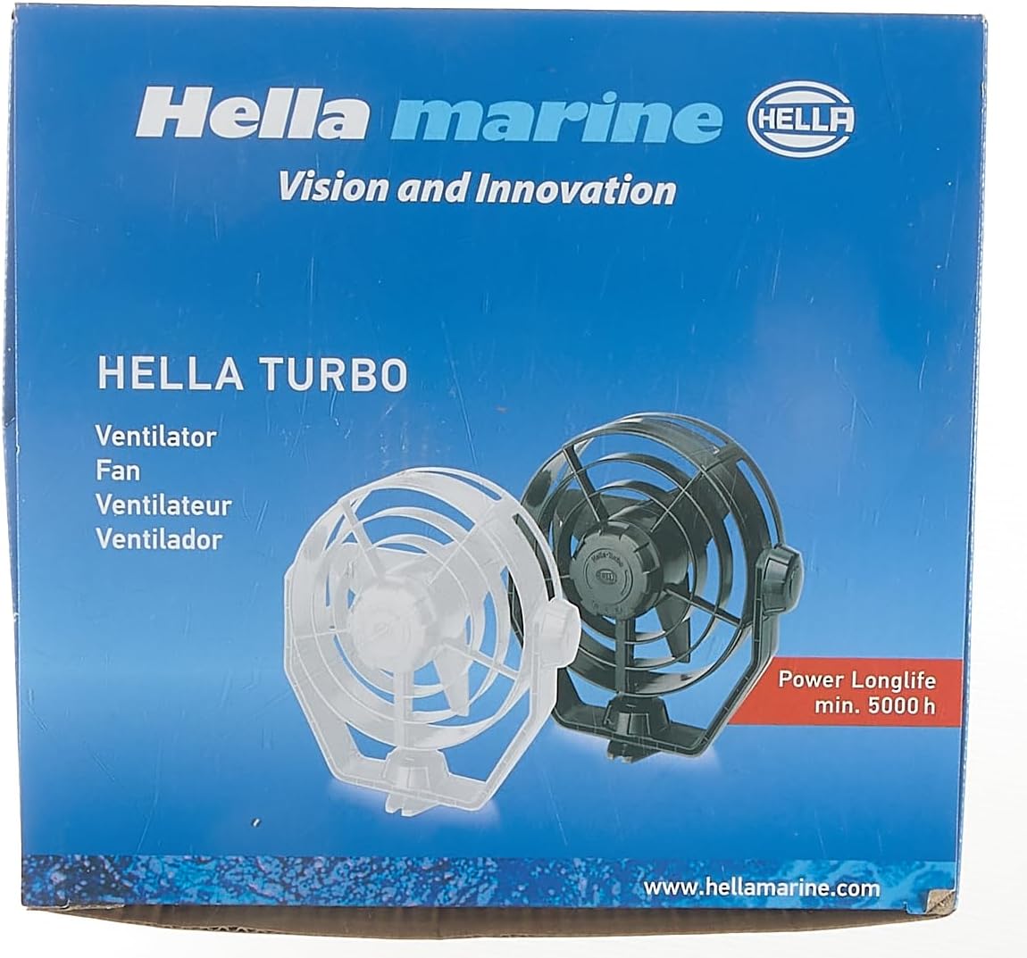 Hella 003361022 '3361 Series' 12V DC 2 Speed Turbo Fan with White Housing