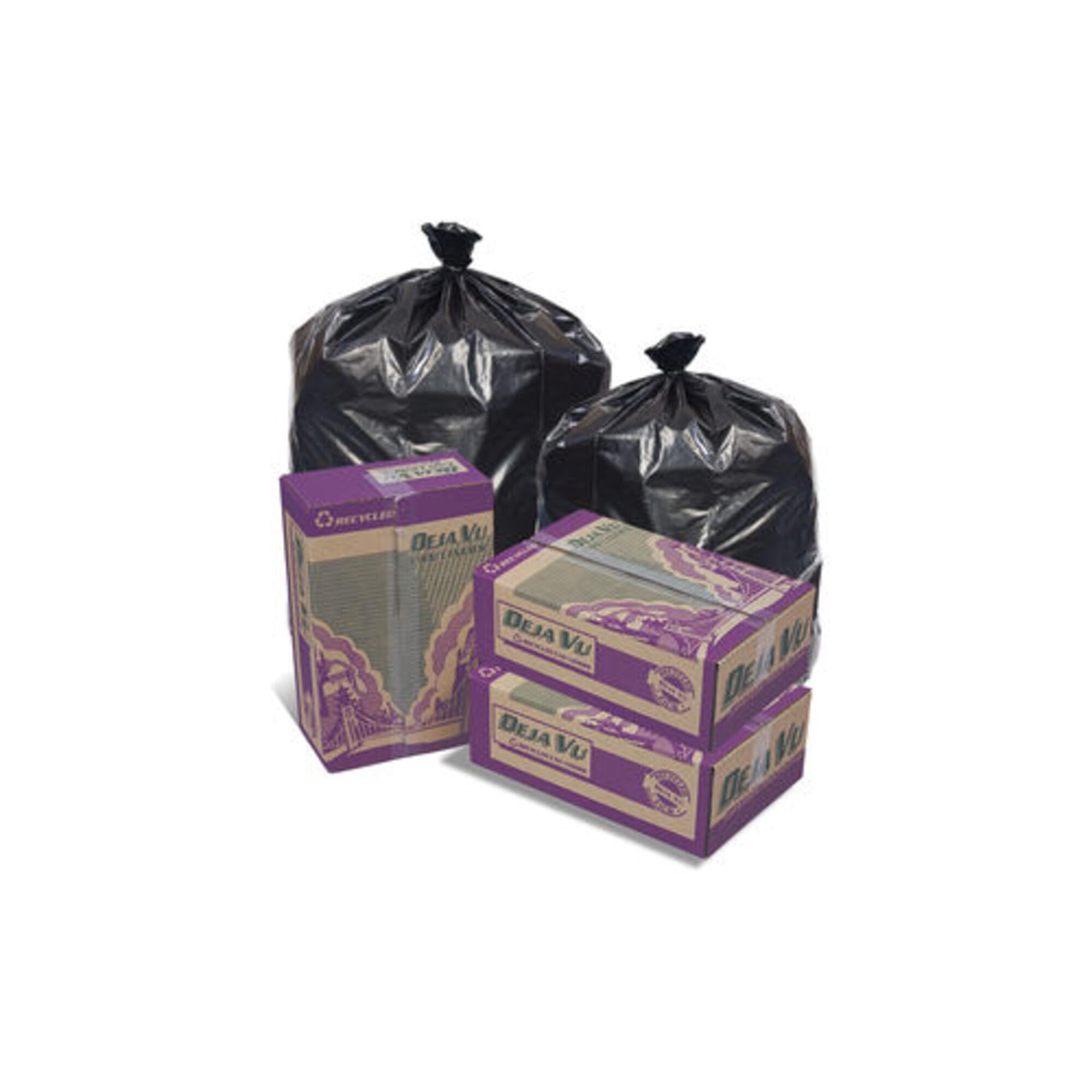 Pitt Plastics Repro Can Liners, 56 Gallon, Black, Pack Of 100 Liners