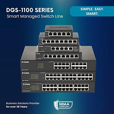D-Link DGS-1100 Series Smart Managed Gigabit Switches