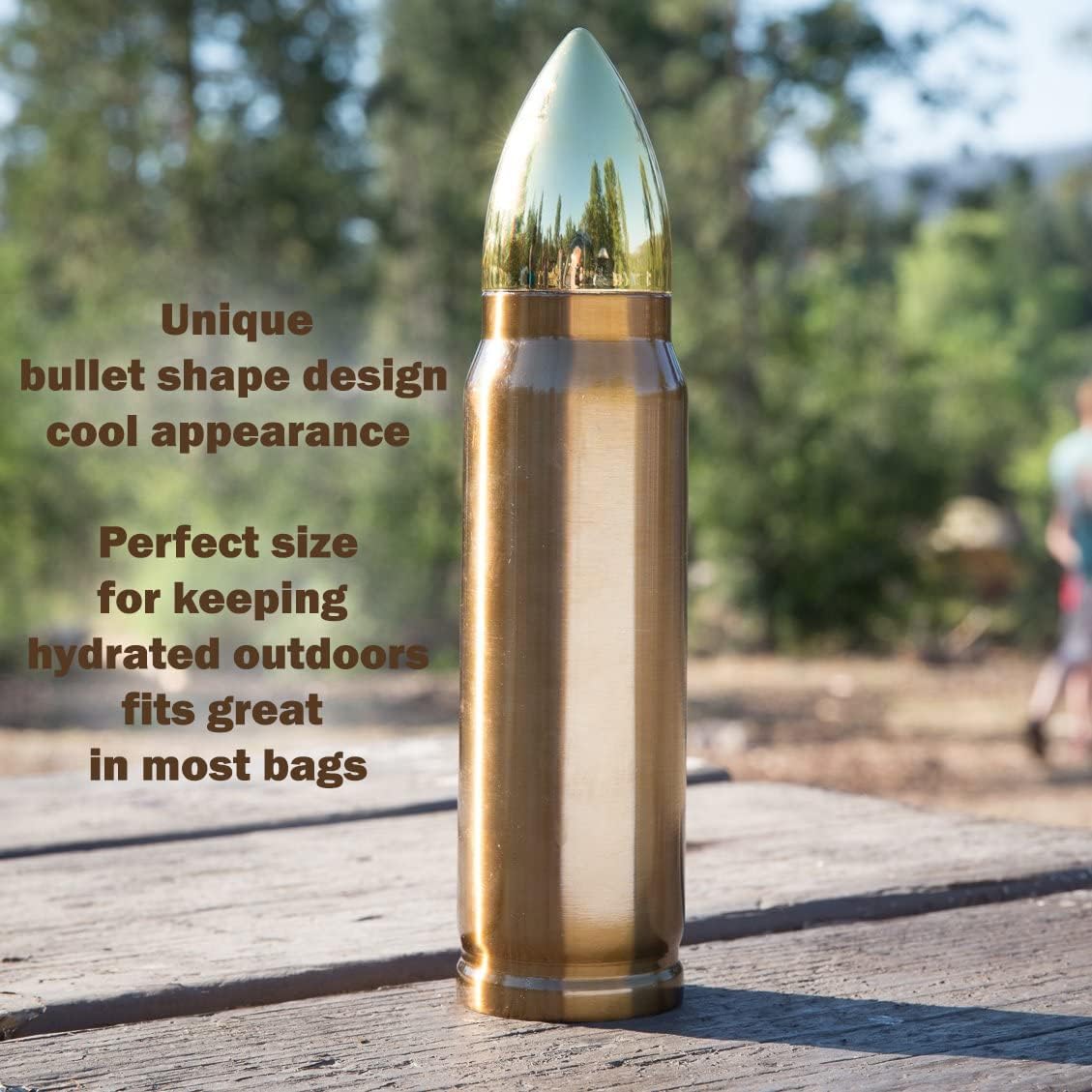 CALIBER GOURMET Bullet Thermos Bottle Vacuum Insulated Stainless Steel