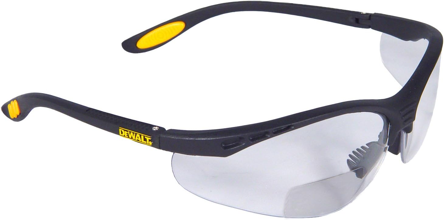 DeWalt DPG59-120D Magnifying Safety Glasses +2, Clear Lenses, ANSI Z87.1+