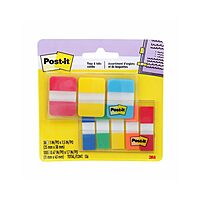 Post-it 7100194200 Flags and Tabs Value Combo, Assorted Colors, Pack of 136