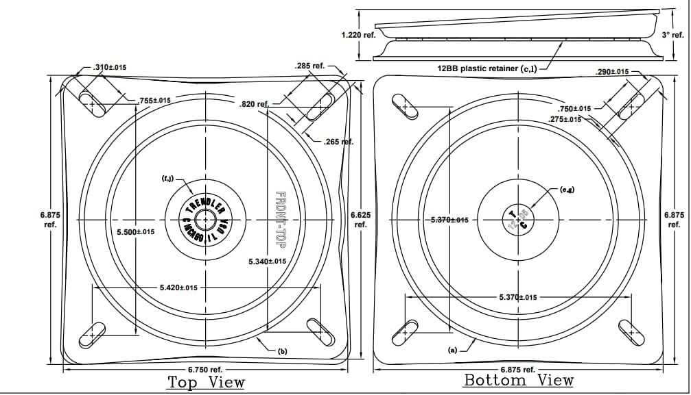 Attwood 17721 Seat Swivel, For Boat Seat, 3-Degree Tilt Action, 7 Inches, Steel