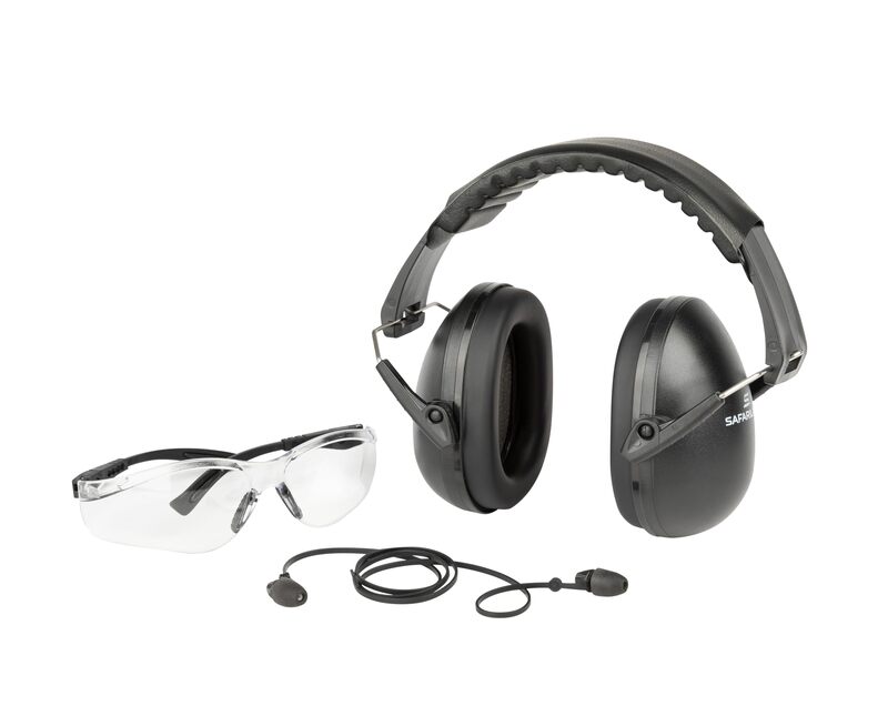 Safariland Impluse Range Kit - Includes Foam Impulse Hearing Protection, Ultra Compact Earmuffs, and HD Flex Protective Eyewear