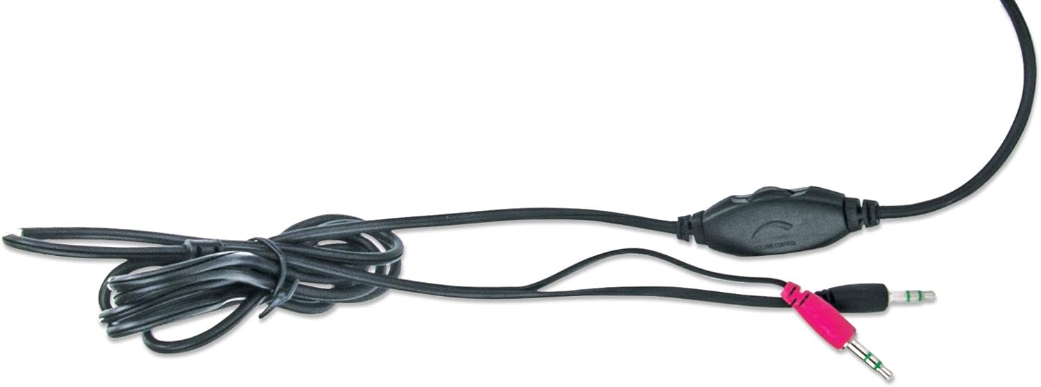 Manhattan Stereo Headset — Lightweight Over-Ear Design, 6 ft. (1.8 m) Cable, Two 3.5 mm Plugs, Adjustable Mic