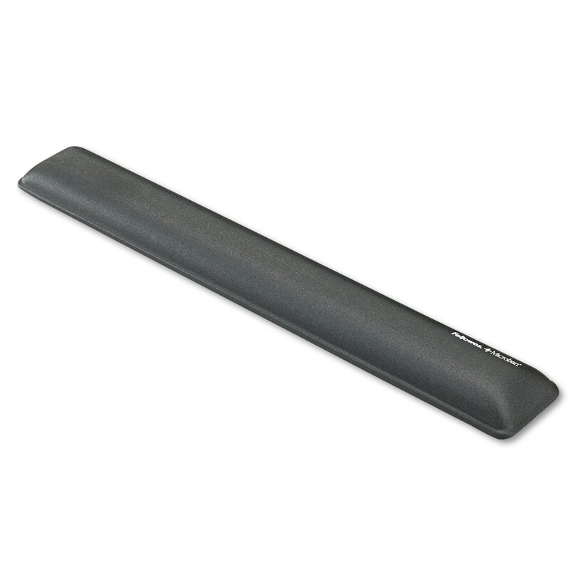 Fellowes Gel Wrist Rest with Microban Product Protection, Graphite (9175301)