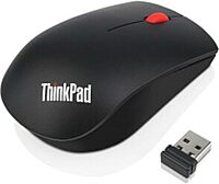 Lenovo ThinkPad Essential Wireless Mouse - Optical - Wireless - Radio Frequency - 2.40 GHz - Black - USB - Symmetrical