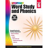Carson-Dellosa Spectrum Word Study And Phonics Workbook, Grade 6