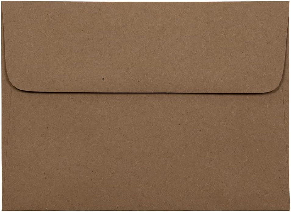 JAM PAPER Booklet Invitation Envelopes, Brown Kraft, Recycled