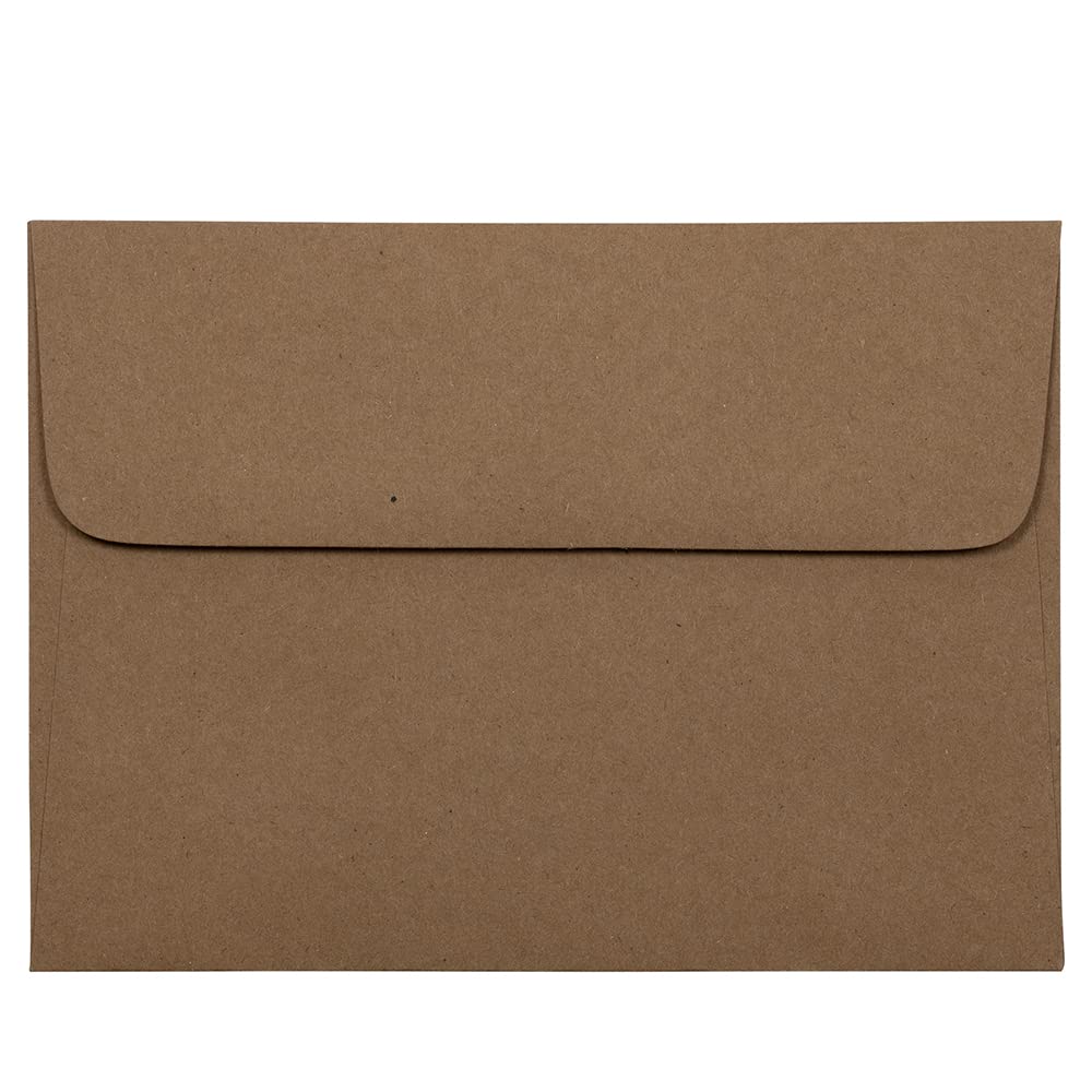 JAM PAPER Booklet Invitation Envelopes, Brown Kraft, Recycled