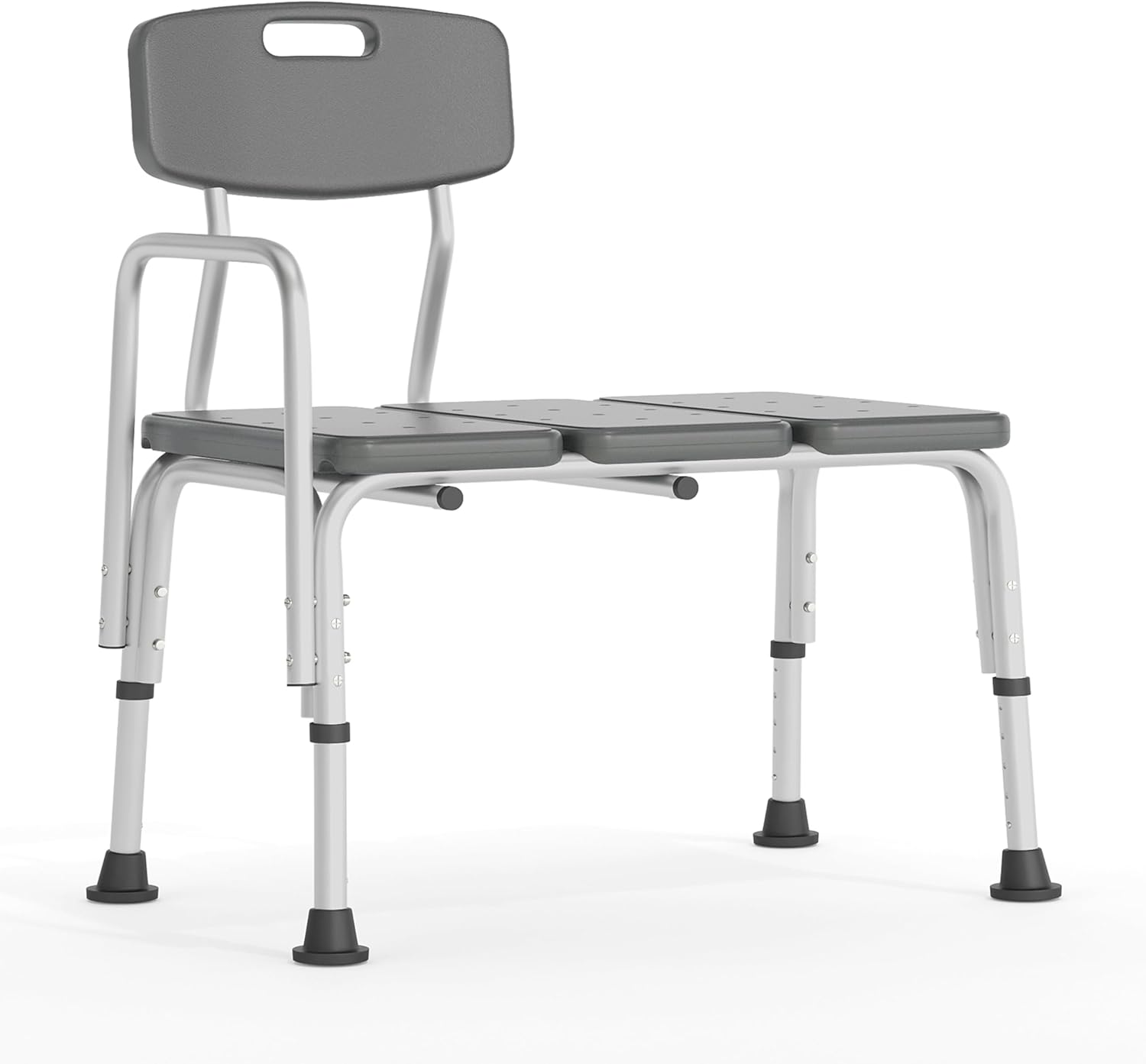 Flash Furniture HERCULES Series 300 Lb. Capacity Adjustable Bath & Shower Transfer Bench with Back and Side Arm