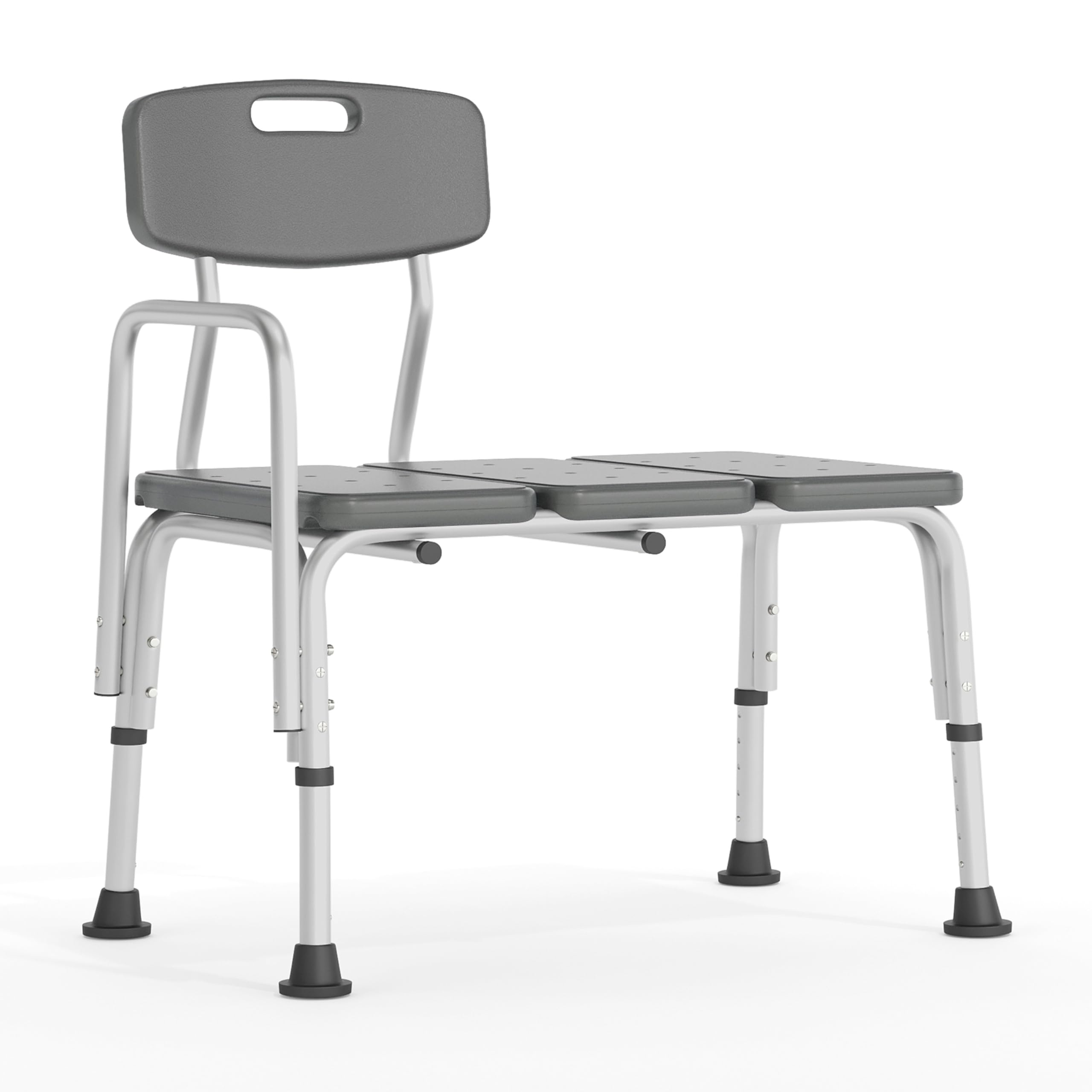 Flash Furniture HERCULES Series 300 Lb. Capacity Adjustable Bath & Shower Transfer Bench with Back and Side Arm