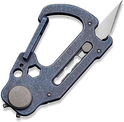 CIVIVI Polymorph Titanium Carabiner Multi-Tool with Utility Blade, Bottle Opener and Screwdriver