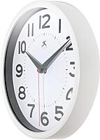 Infinity Instruments Metro Wall Clock, 9" Diameter, White Case, 1 Aa (Sold Separately)