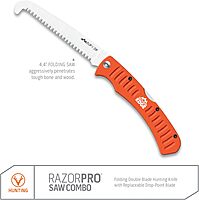 OUTDOOR EDGE RazorPro 3.5" Folding Knife with RazorSafe Replaceable Blade & Saw
