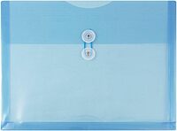 JAM PAPER Plastic Envelopes with Button & String Tie Closure - 12 Pack