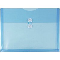 JAM PAPER Plastic Envelopes with Button & String Tie Closure - 12 Pack
