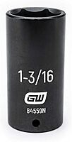 GEARWRENCH 39 Pc. 1/2" Drive 6 Pt. Impact Socket Set, Standard & Deep, SAE - 84947N, Black