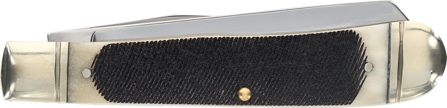Old Timer 95OTB Genuine Bone Large Gunstock Trapper 7.3in S.S. Traditional Folding Knife with 3.1in Clip Point and Bone
