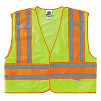 ERGODYNE GloWear 8245PSV Public Safety Reflective Vest, High Visibility, ANSI Compliant, Breakaway
