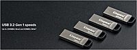 Kingston DataTraveler Kyson 128GB High Performance USB 3.2 Metal Flash Drive | Speeds up to 200MB/s | DTKN/128GB