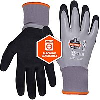Ergodyne ProFlex 7501 Coated Waterproof Winter Work Gloves, Sandy Nitrile Coated Palms, Thermal Fleece Lining, Gray X-Large (1 pair)