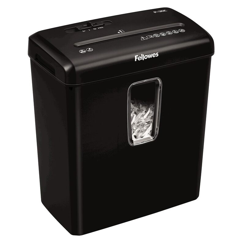 Fellowes PowerShred P-30C 6 Sheet Cross-Cut Deskside Paper Shredder for The Home Office 6-Sheet Paper Shredder
