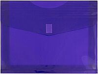 JAM PAPER Plastic Booklet Expansion Envelopes with Hook & Loop Closure - Letter