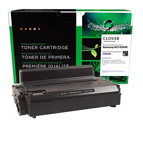Clover Remanufactured Toner Cartridge Replacement for Samsung MLT-D203 | Black