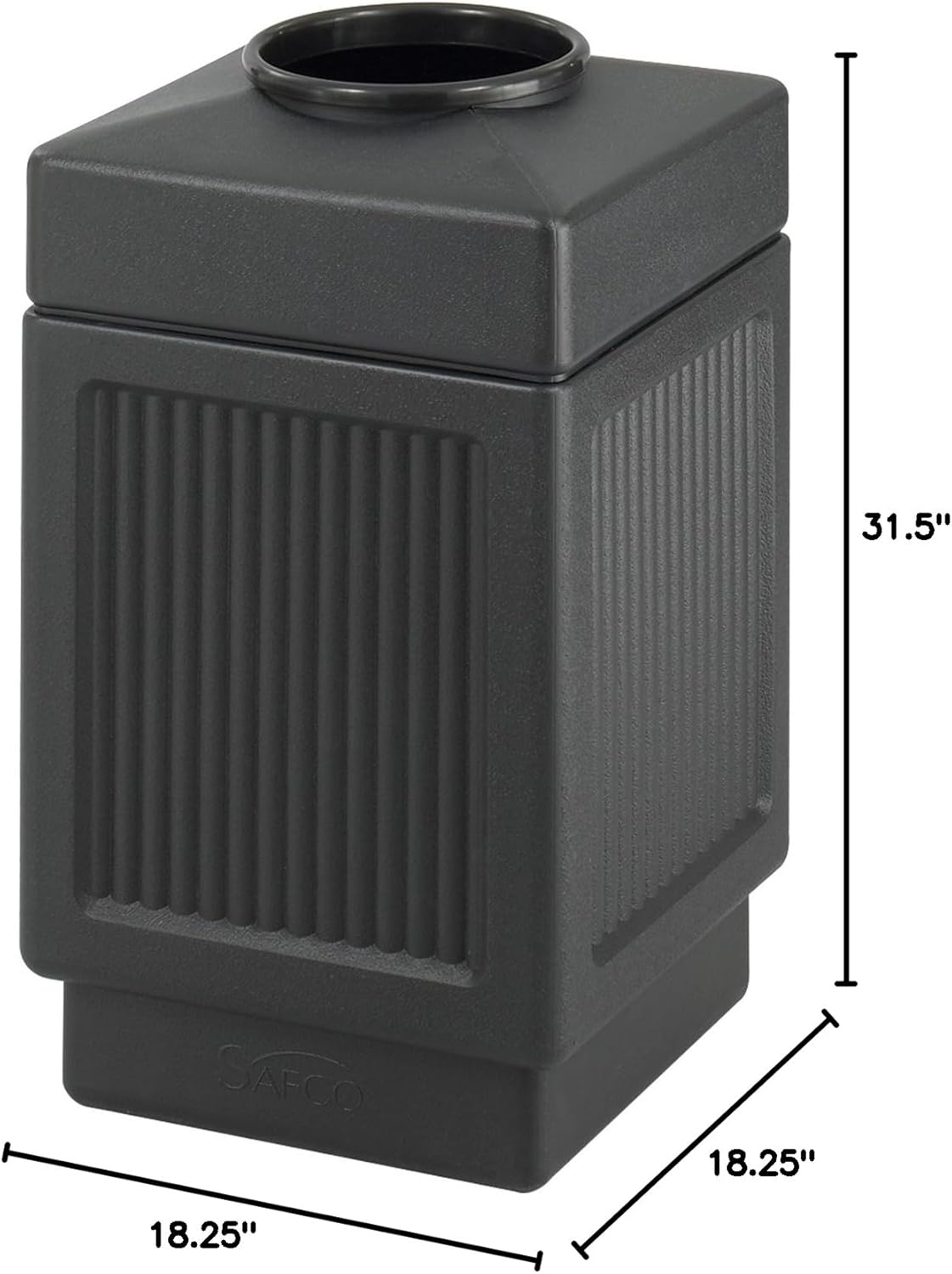 SAFCO Canmeleon Indoor/Outdoor Trash Receptacle