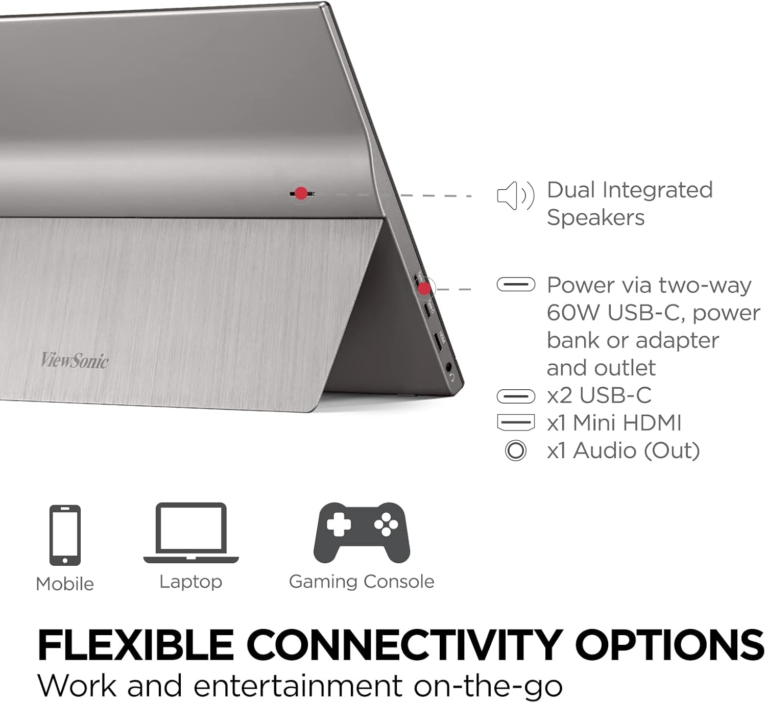 VIEWSONIC 15.6 Inch 1080p FHD Portable IPS Monitor