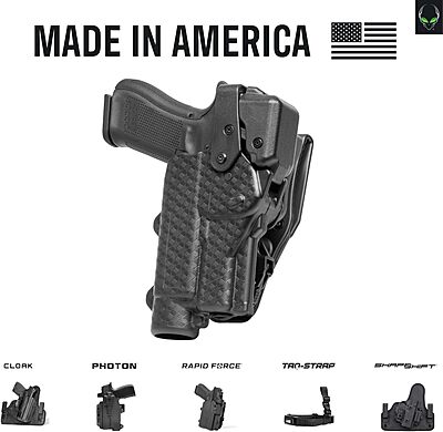 ALIEN GEAR Rapid Force Level III Duty Holster - Right Hand - Basket Weave Black