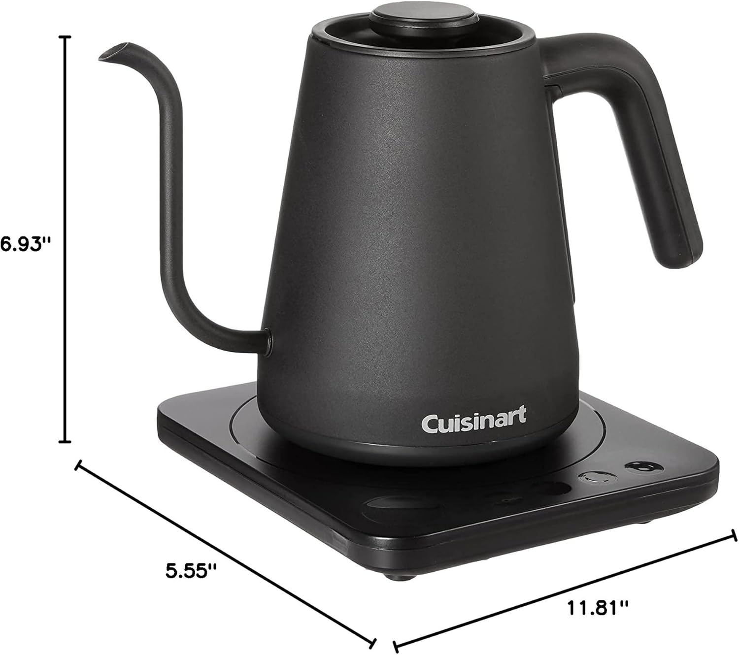 Cuisinart GK-1 Digital Goose Neck Kettle, Precision Gooseneck Spout Designed for Precise Pour Control that Holds 1-Liter