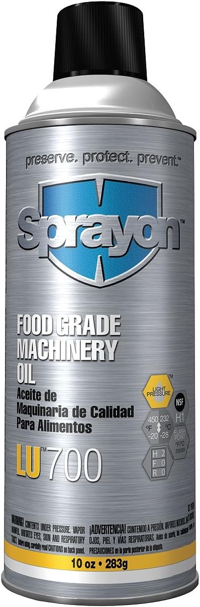 LU700 Food Grade Machinery Oil (SC0700000) 10 oz Aerosol Can