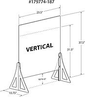 Azar Displays Protective Sneeze Guard for Counter and Desk - Portable Plexiglass Barrier (Pack of 2)
