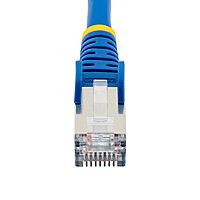 StarTech.com 6in CAT6a Ethernet Cable - Low Smoke Zero Halogen (LSZH) - 10 Gigabit 500MHz 100W PoE RJ45 S/FTP Blue Network