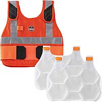 Ergodyne Chill-Its 6215 Premium FR Phase Change Cooling Vest, Large/X-Large, Orange
