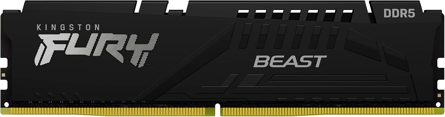 Kingston Technology Kingston Fury Beast 16GB 5600MHz DDR5 CL40 DIMM Single Module Desktop Memory KF556C40BB-16 Black