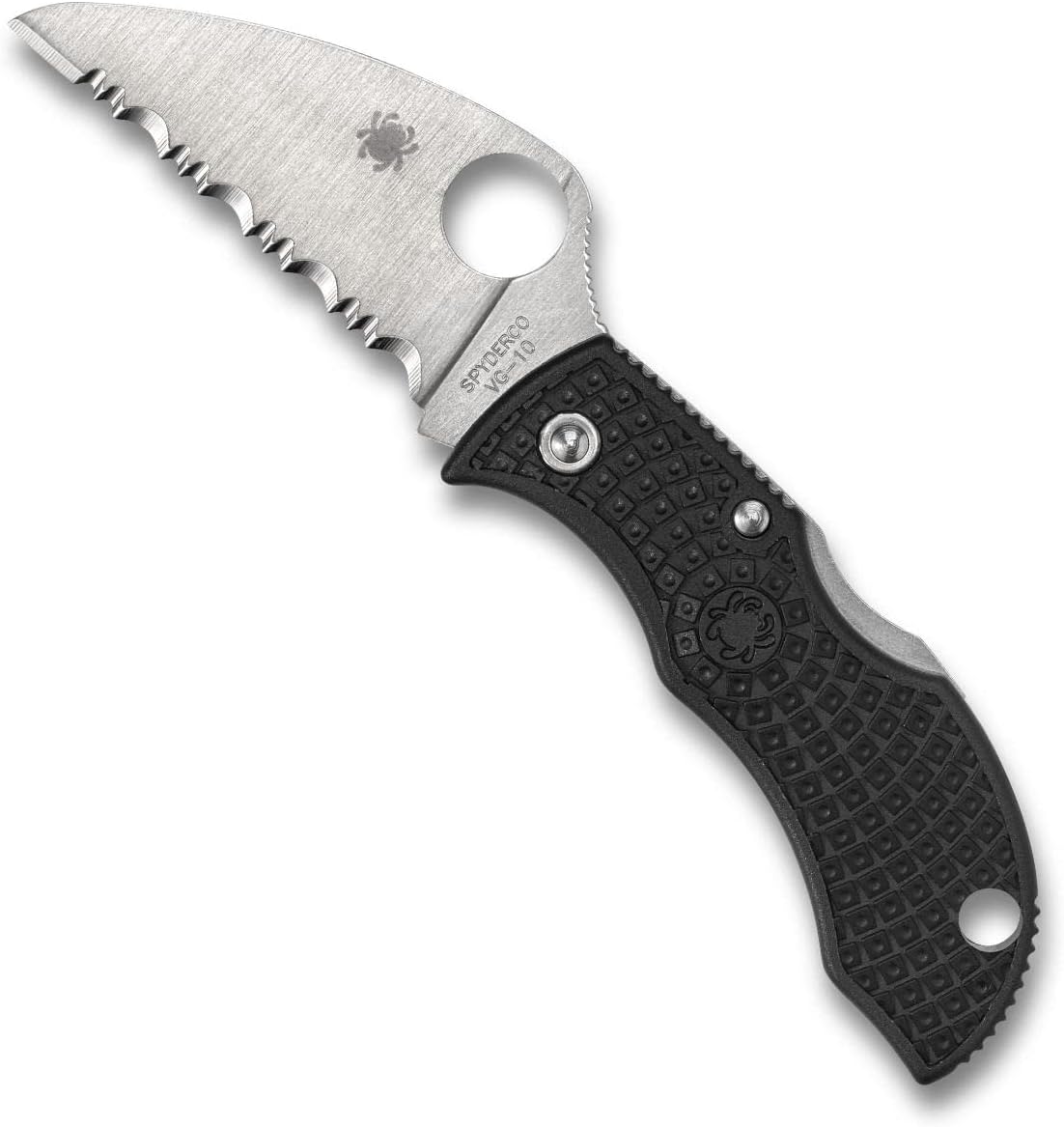 Spyderco Manbug Wharncliffe Folding Pocket Knife with 1.9" VG-10 Steel Blade and FRN Handle - EDC Knife for Men and Women