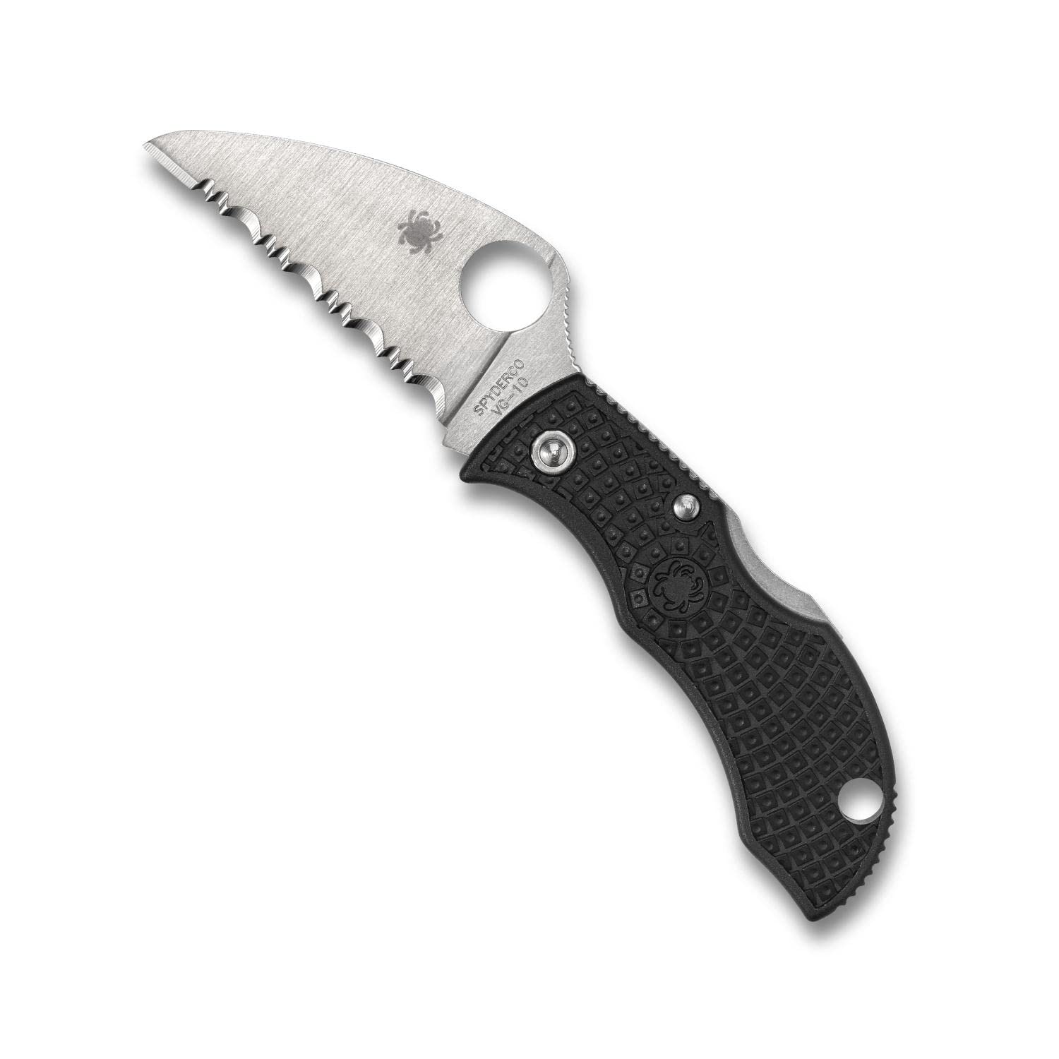 Spyderco Manbug Wharncliffe Folding Pocket Knife with 1.9" VG-10 Steel Blade and FRN Handle - EDC Knife for Men and Women