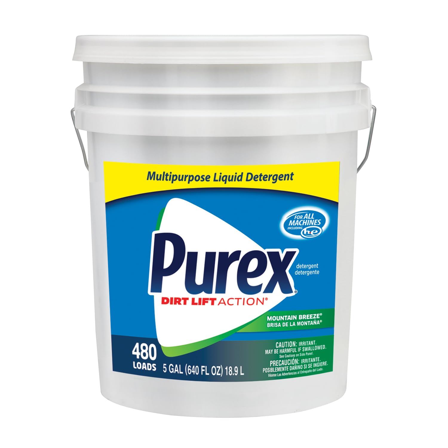 Purex Professional Mountain Breeze Multipurpose Liquid Detergent, 5 Gallon Pail, 480 Loads