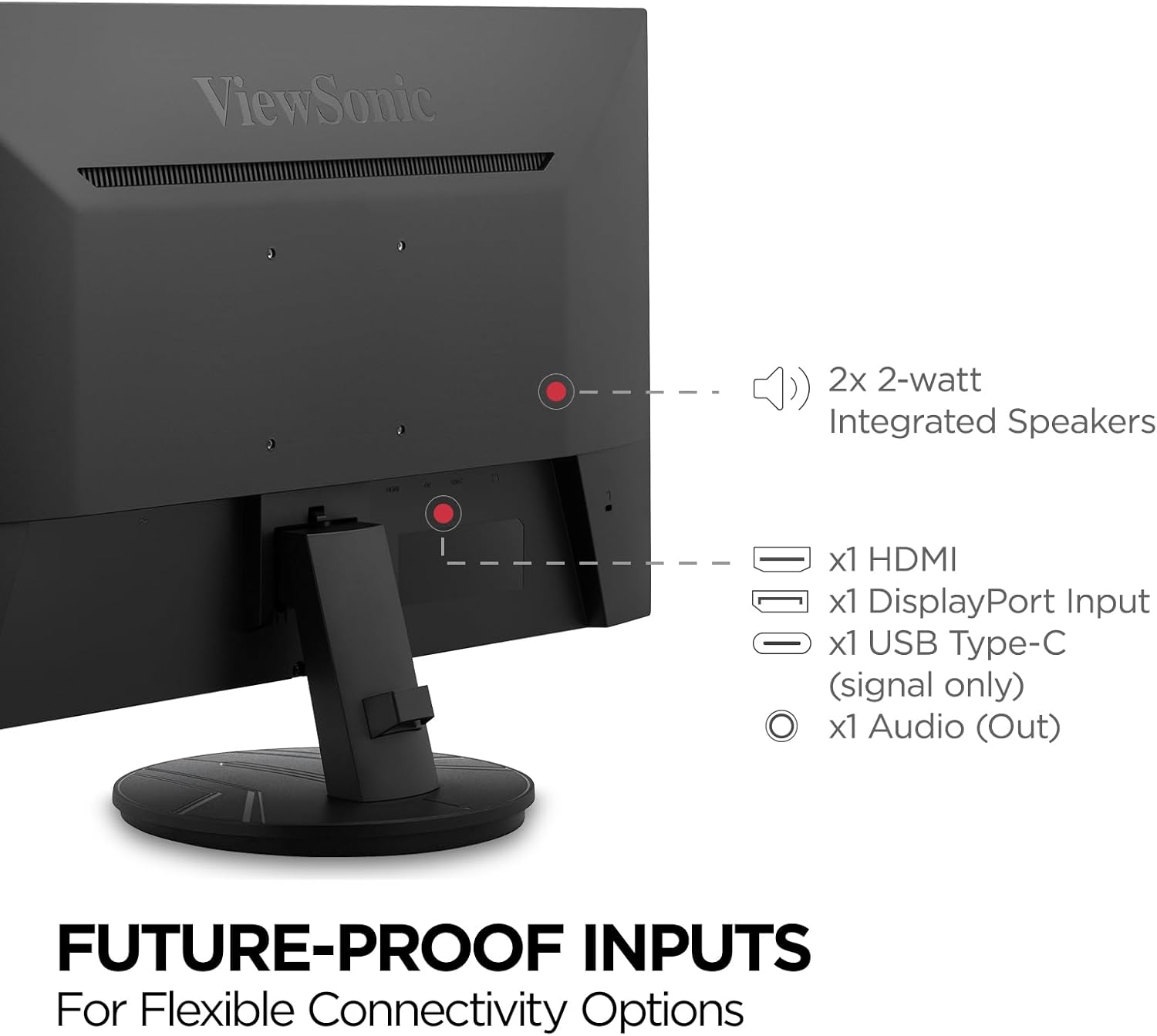 VIEWSONIC IPS Gaming Monitor — Full HD 1080p, 1ms, 120Hz, USB-C, HDMI, DisplayPort
