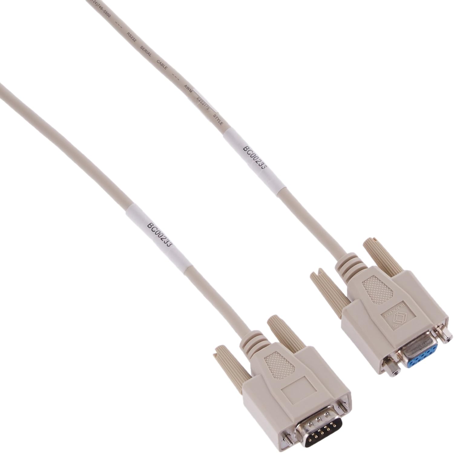 Black Box Network Services DB9 Serial Extension Cable, Male/Female, 25-FT. (7.6-M) BC00233