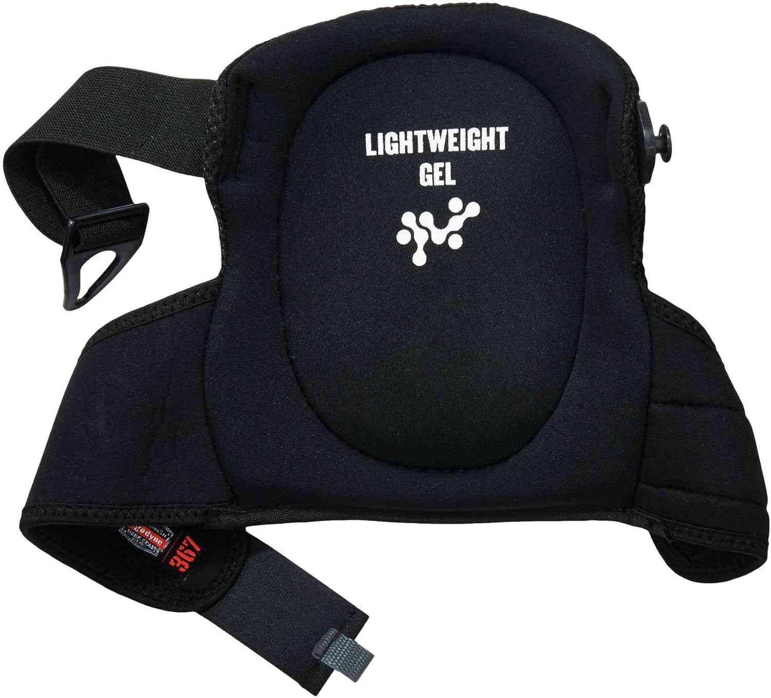 Ergodyne ProFlex 367 Professional Knee Pads, Protective Round Cap, Lightweight Gel Padded Technology, Adjustable Straps