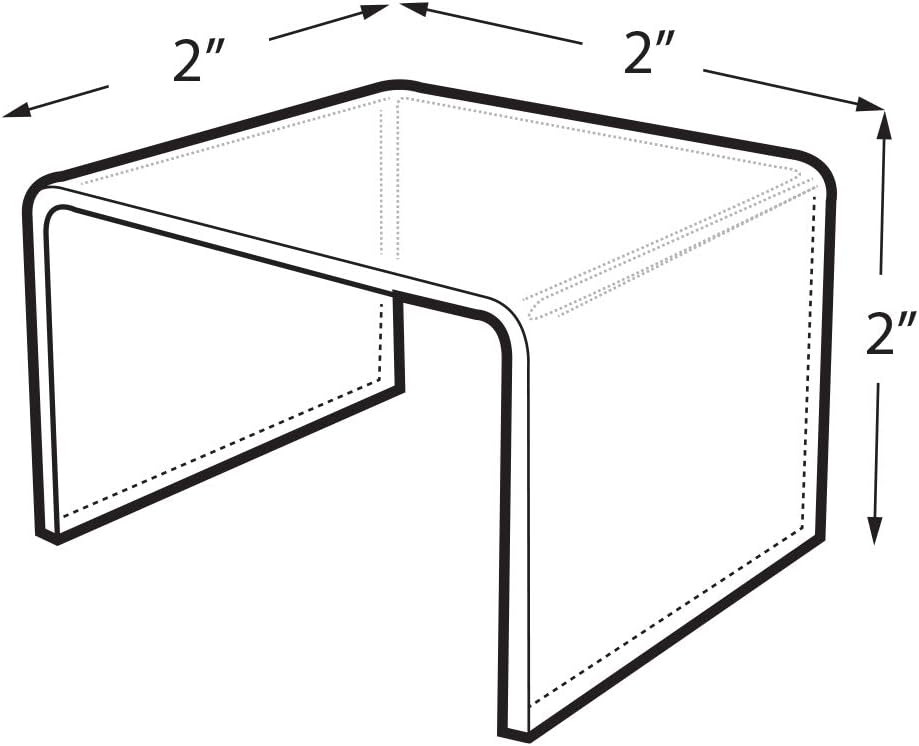 Azar Displays Clear Acrylic Riser Displays (4-Pack)