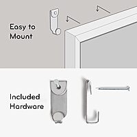 U Brands Farmhouse Magnetic Dry Erase Board, 30"x20", White Wood Style Frame, Includes 2 Magnets 30"W x 20"H